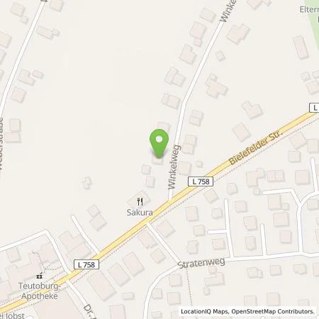 Standortübersicht der Tankstelle Jens-Henning Gläsker in 32758 Detmold