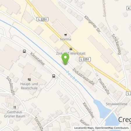 Standortübersicht der Tankstelle Jochen Kühnel in 97993 Creglingen