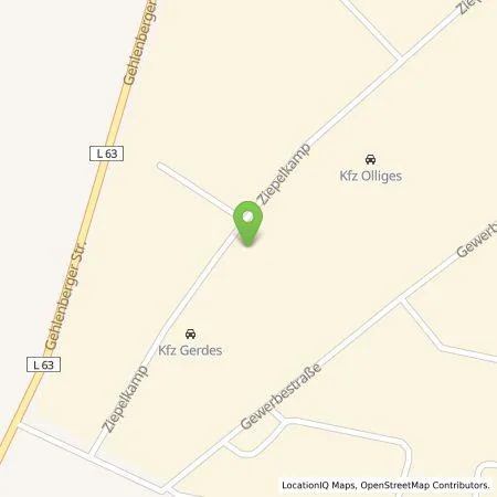 Standortübersicht der Tankstelle KFZ Gerdes Gmbh ß Co Kg in 26901 Lorup