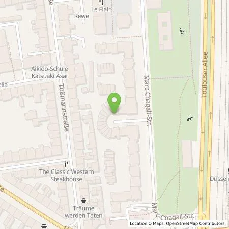 Standortübersicht der Tankstelle Klaus Harmann in 40477 Düsseldorf