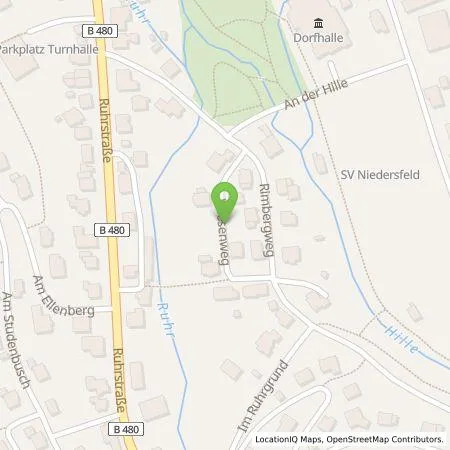 Standortübersicht der Tankstelle Klaus Ohrndorf in 59955 Winterberg