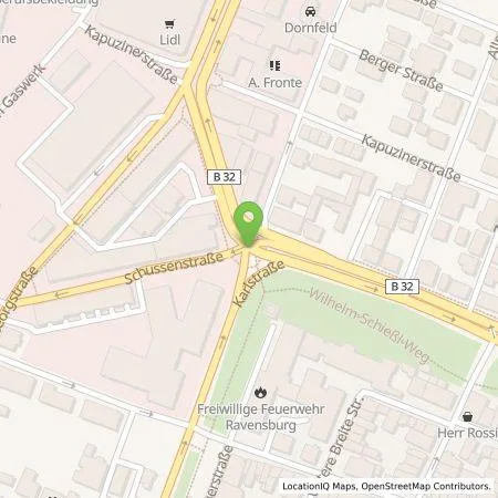 Standortübersicht der Tankstelle Manfred Schädler in 88213 Ravensburg