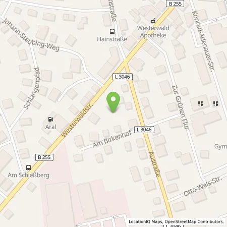 Standortübersicht der Tankstelle Marcel Metz in 35745 Herborn