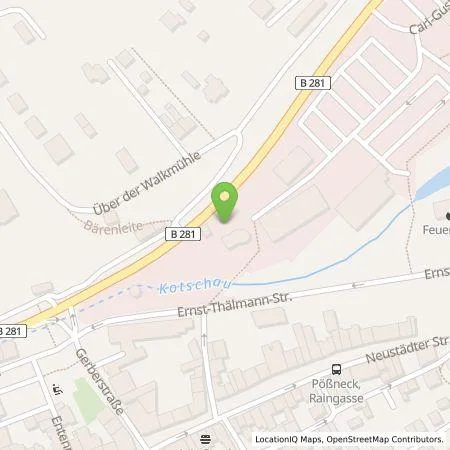 Standortübersicht der Tankstelle Marco Wuttig in 07381 Pößneck