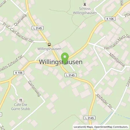 Standortübersicht der Tankstelle Markus Reiß in 34628 Willingshausen