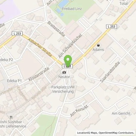 Standortübersicht der Tankstelle Markus Schönwald in 53545 Linz am Rhein