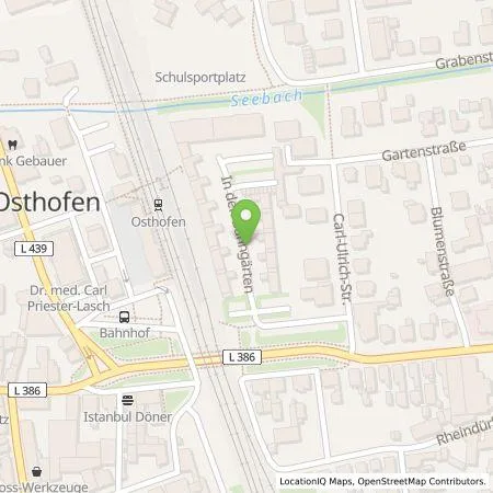 Standortübersicht der Tankstelle Markus Vogel in 67574 Osthofen