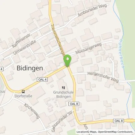 Standortübersicht der Tankstelle Martin Schneider in 87651 Bidingen
