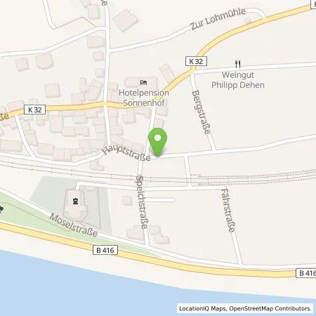 Standortübersicht der Tankstelle Mathias Wohlfarth in 56254 Müden (Mosel)