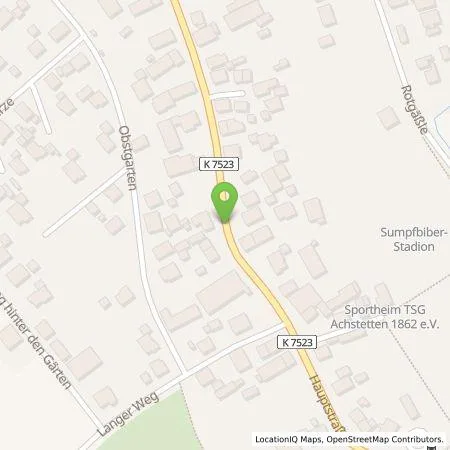 Standortübersicht der Tankstelle Oliver Straub in 88480 Achstetten