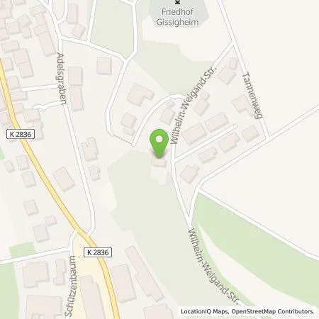 Standortübersicht der Tankstelle Peter Schreck in 97953 Königheim