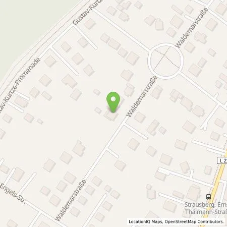 Standortübersicht der Tankstelle Rechtsanwaltskanzlei Dr. Bock in 15344 Strausberg