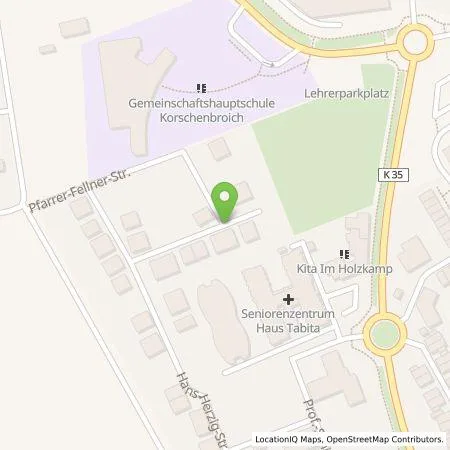 Standortübersicht der Tankstelle Ricard Lier in 41352 Korschenbroich