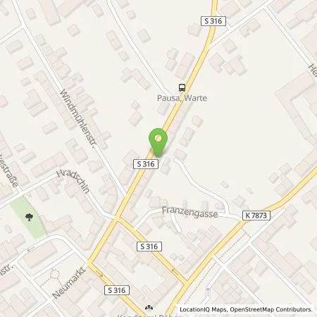 Standortübersicht der Tankstelle Robby Pahlke in 07952 Pausa-Mühltroff