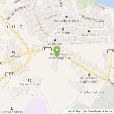 Standortübersicht der Tankstelle Robert Lippmann in 88339 Bad Waldsee