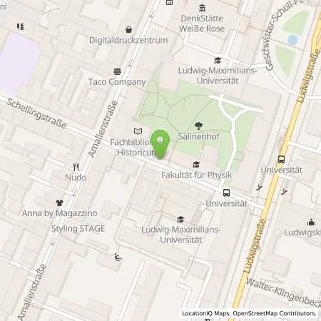 Standortübersicht der Tankstelle SWM Versorgungs GmbH in 80799 München