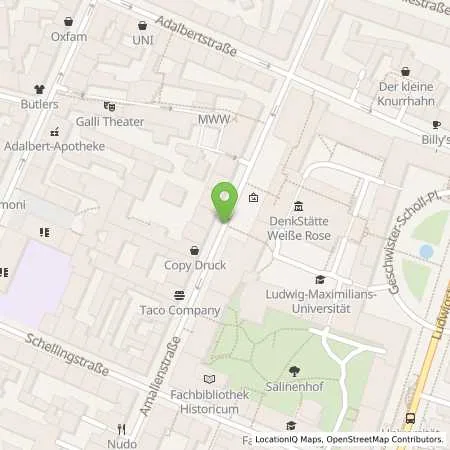 Standortübersicht der Tankstelle SWM Versorgungs GmbH in 80799 München