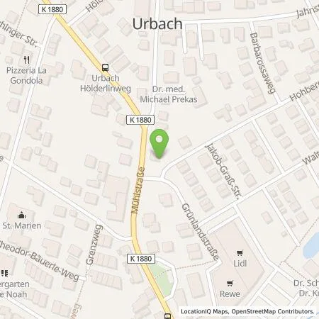 Standortübersicht der Tankstelle Tobias Alexander Mihalek in 73660 Urbach
