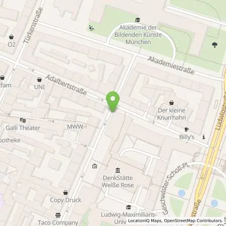 Standortübersicht der Tankstelle SWM Versorgungs GmbH in 80799 München