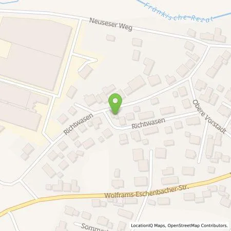 Standortübersicht der Tankstelle Uwe Amm in 91575 Windsbach