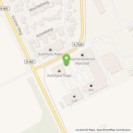 Standortübersicht der Tankstelle Autohaus Rapp GmbH & Co KG in 88433 Schemmerhofen