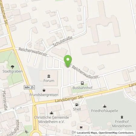 Standortübersicht der Tankstelle VWEW Kommunal GmbH in 87719 Mindelheim