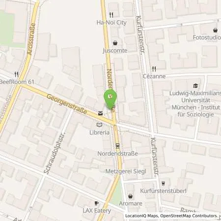 Standortübersicht der Tankstelle SWM Versorgungs GmbH in 80801 München