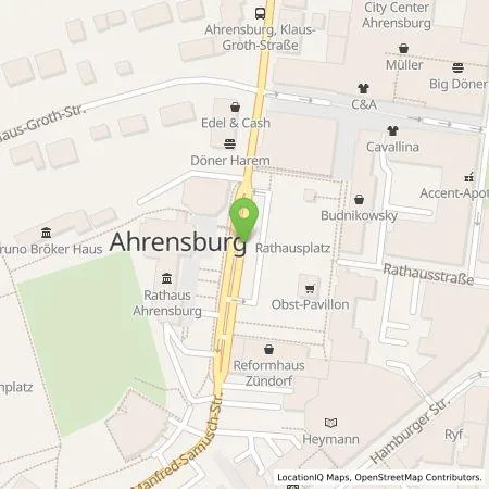 Standortübersicht der Tankstelle Stadtwerke Ahrensburg GmbH in 22926 Ahrensburg