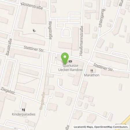 Standortübersicht der Tankstelle Sparkasse Uecker-Randow in 17309 Pasewalk