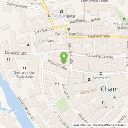 Standortübersicht der Tankstelle REWAG KG in 93413 Cham