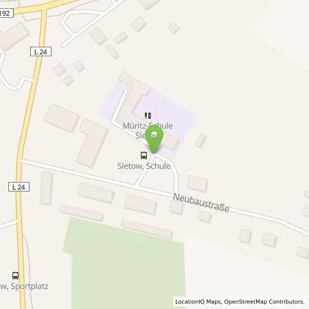 Standortübersicht der Tankstelle M. V. Müritz Vital GmbH in 17209 Sietow