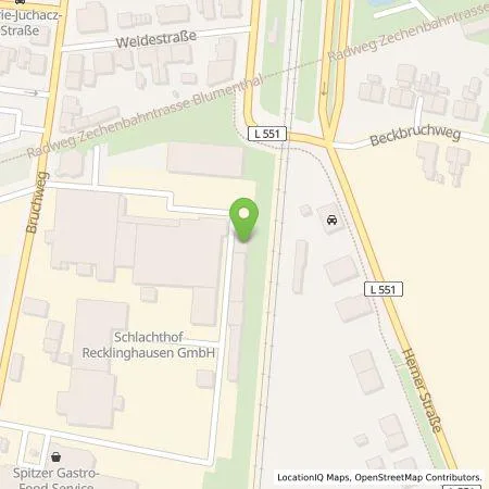 Standortübersicht der Tankstelle Galabau Dutsch in 45659 Recklinghausen