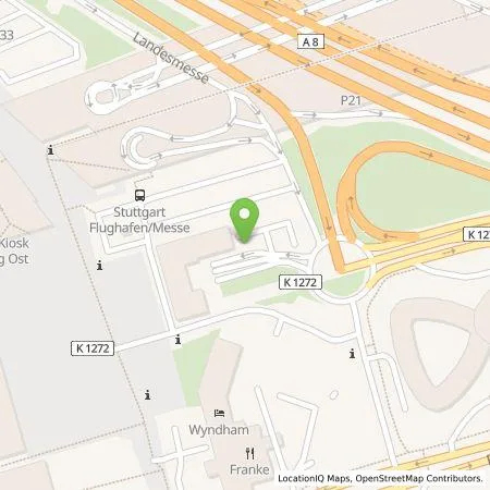 Standortübersicht der Tankstelle Landesmesse Stuttgart GmbH & Co. KG in 70629 Stuttgart