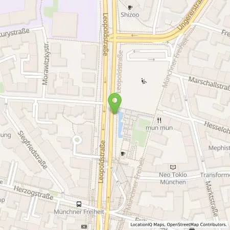 Standortübersicht der Tankstelle SWM Versorgungs GmbH in 80802 München