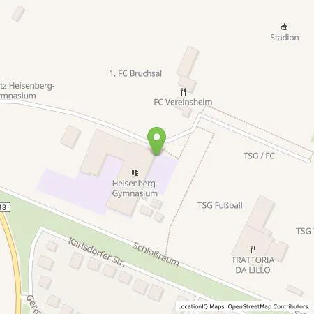 Standortübersicht der Tankstelle Heisenberg Gymnasium e.V. in 76646 Bruchsal