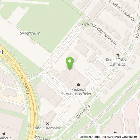Standortübersicht der Tankstelle Autohaus Werner Beier GmbH in 76131 Karlsruhe