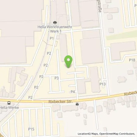 Standortübersicht der Tankstelle Hella GmbH und Co. KGaA in 59552 Lippstadt