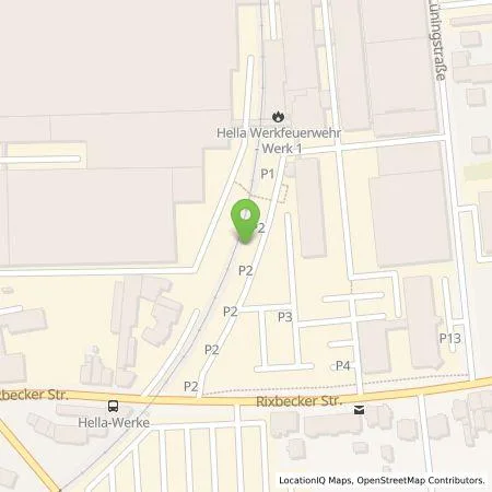 Standortübersicht der Tankstelle Hella GmbH und Co. KGaA in 59552 Lippstadt