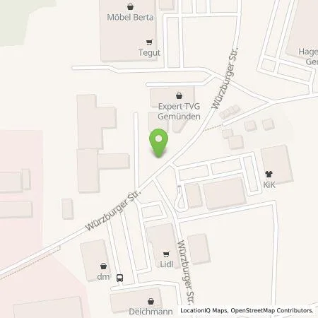 Standortübersicht der Tankstelle Gumpp - Energie GmbH & Co. KG in 97737 Gemünden