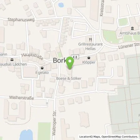 Standortübersicht der Tankstelle Volksbank Selm-Bork eG in 59379 Selm