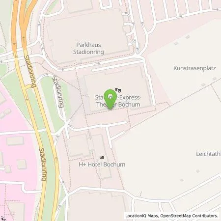 Standortübersicht der Tankstelle H+ Hotel Bochum, Curator Hotelbetriebsgesellschaft Ruhrgebiet mbH in 44791 Bochum