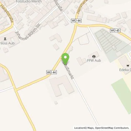 Standortübersicht der Tankstelle Überlandwerk Schäftersheim GmbH & Co. KG in 97239 Aub