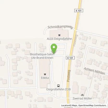 Standortübersicht der Tankstelle EDEKA-MIHA Charge GmbH in 26629 Großefehn