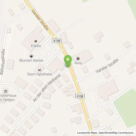 Standortübersicht der Tankstelle EDEKA-MIHA Charge GmbH in 26349 Jade