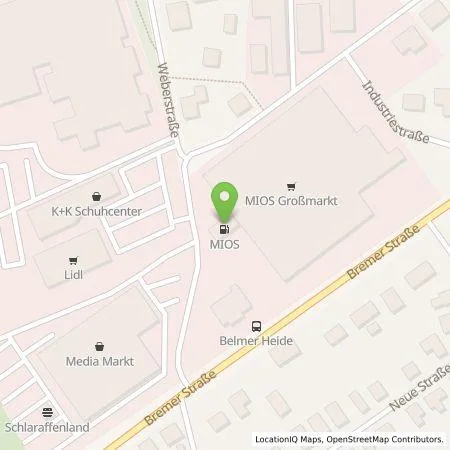 Standortübersicht der Tankstelle EDEKA-MIHA Charge GmbH in 49191 Belm