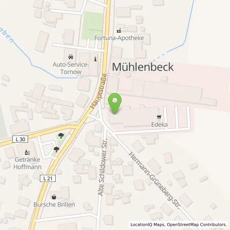 Standortübersicht der Tankstelle EDEKA-MIHA Charge GmbH in 16567 Mühlenbeck