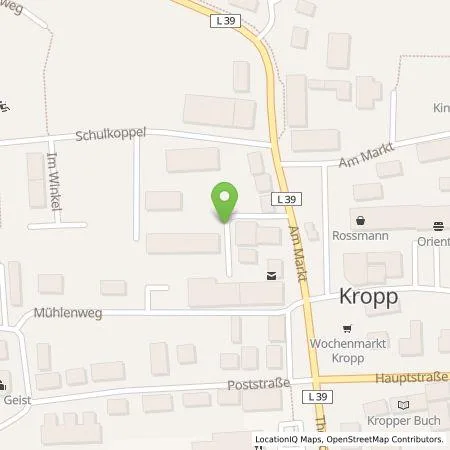 Standortübersicht der Tankstelle team energie GmbH & Co. KG in 24848 Kropp