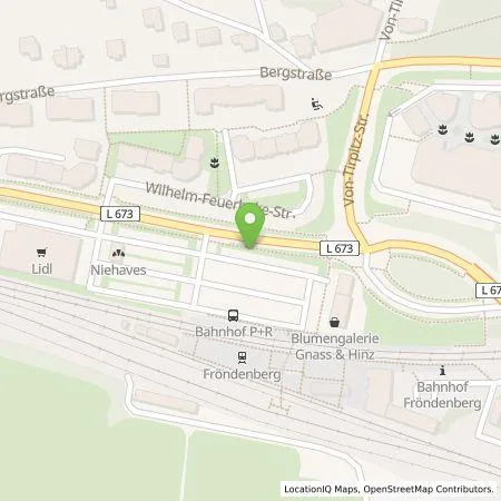 Standortübersicht der Tankstelle Stadtwerke Fröndenberg Wickede GmbH in 58730 Fröndenberg