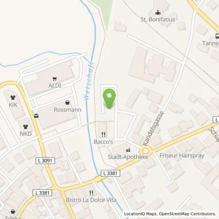 Standortübersicht der Tankstelle Lenz Enerserve GmbH in 35083 Wetter