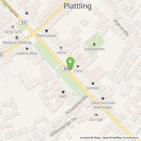 Standortübersicht der Tankstelle Stadtwerke Plattling in 94447 Plattling